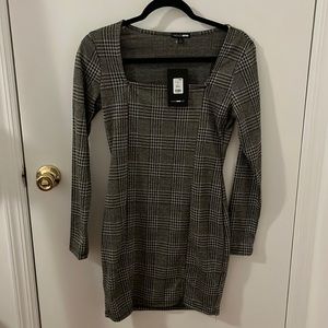 Fashion Nova medium plaid mini dress never worn!